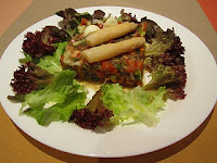 Crudités de verduras con lentejas y ensalada Mesclum