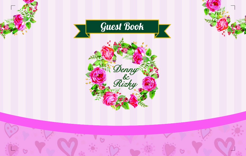 Gratis Download  Desain  Corel  Buku Tamu Undangan  Pernikahan  