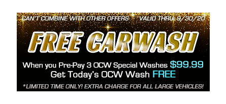 Car wash coupon pre-pay 3 washes get today's completely free