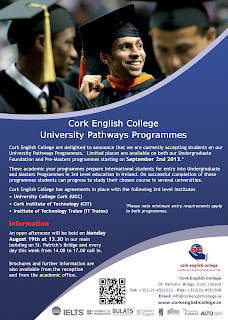 Programmes Universitaires et Pre-Masters à Cork