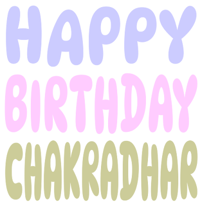 Happy Birthday Chakradhar (Sticker)