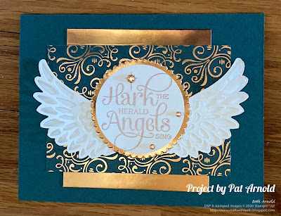 Craft with Beth: Stampin' Up! Second Sunday Sketches 019 card sketch challenge with measurements Pat Arnold For Unto Us Stamp Set Dove Dies Dove of Hope Christmas Card