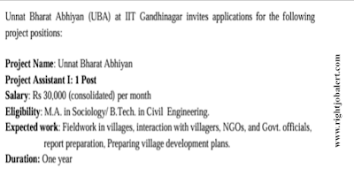 Project Assistant Civil Engineering Jobs in Indian Institute of Gandhinagar