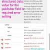 structured data:value for the publisher field is required error setting