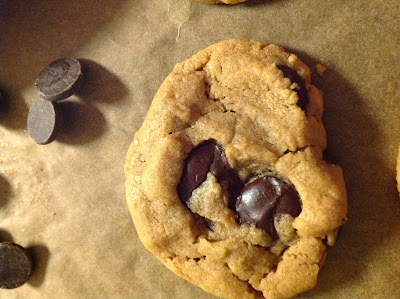 Natural Peanut Butter and Dark Chocolate Chip Cookies