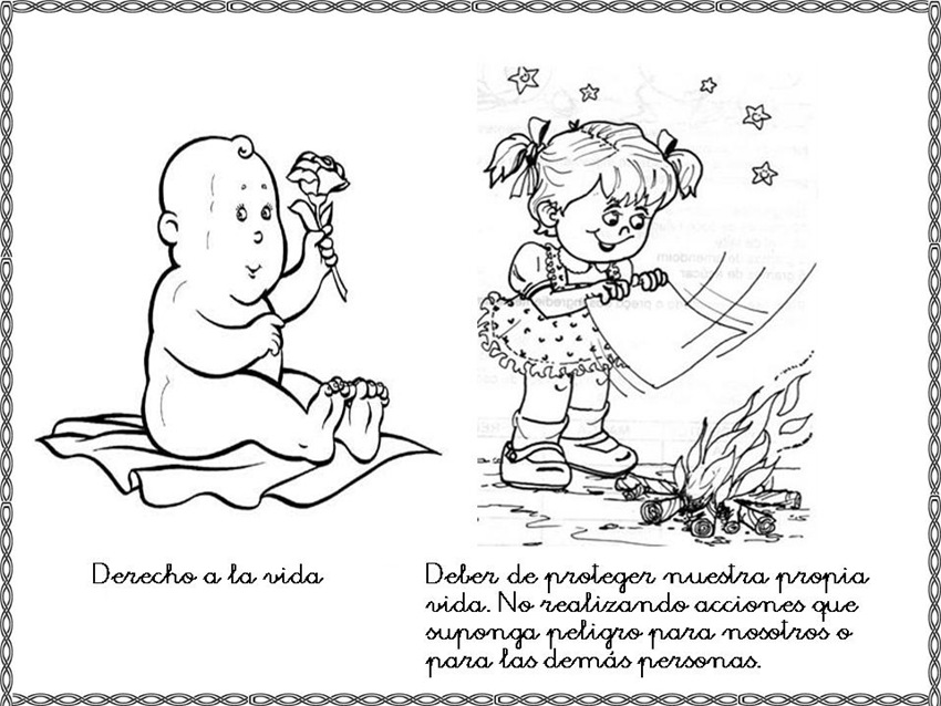 Dibujos Para Colorear Derechos Y Deberes Del Nino Colorear