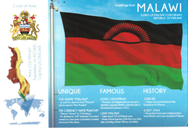 flag Postcard from Malawi