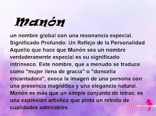 ▷ Significado del nombre Manón