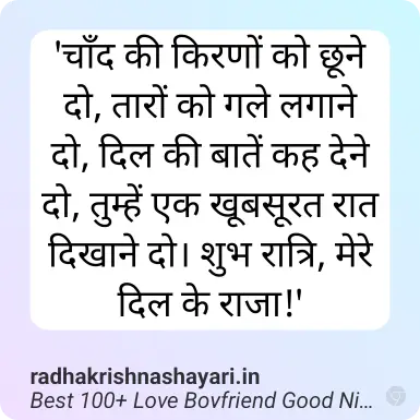 Love Boyfriend Good Night Shayari Hindi