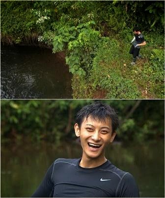 Tao EXO meloncat dari tebing setinggi 5 meter di Solomon dalam "The Laws of the Jungle" episode terbaru.