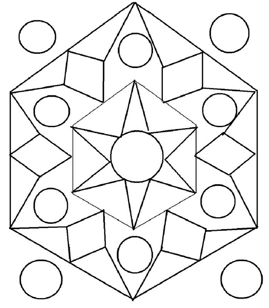 Rangoli Coloring Pages Free Printable