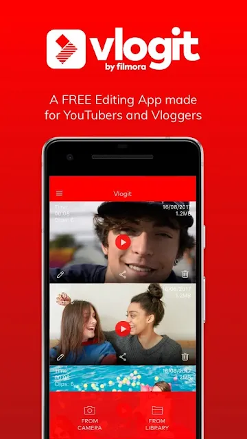 تحميل تطبيق Vlogit محرر فيديو Vlogit video editor للاندرويد اخر اصدار