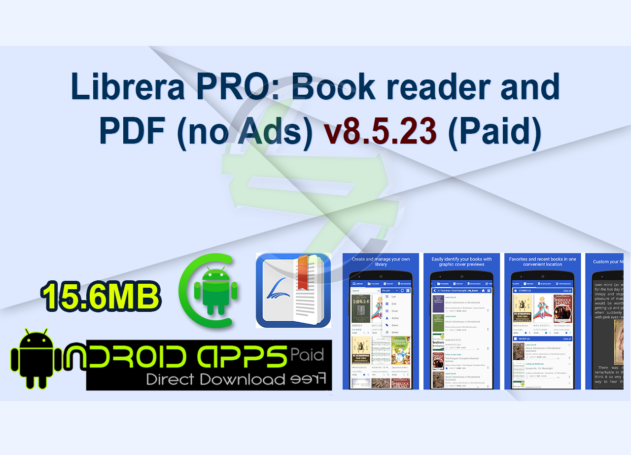Librera PRO: Book reader and PDF (no Ads) v8.5.23 (Paid)