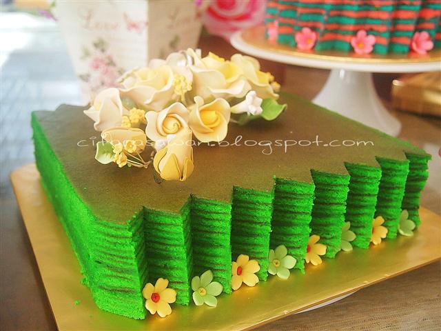 Kek Lapis Pandan Evergreen ~ Resepi Terbaik