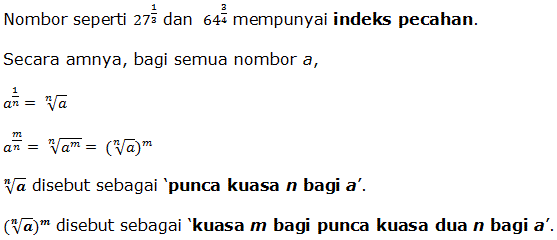 Matematik Tambahan 4 5: Indeks Integer