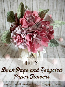 DIY Book Page Flowers 1 - MLI