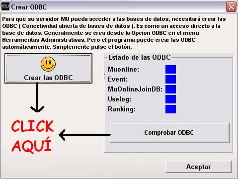 Comprobando y creando odbc