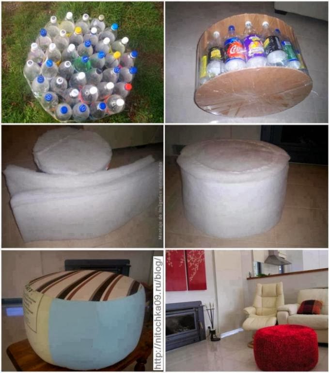Cara Membuat Bangku Sofa dari Botol Bekas  Kumpulan Ide 