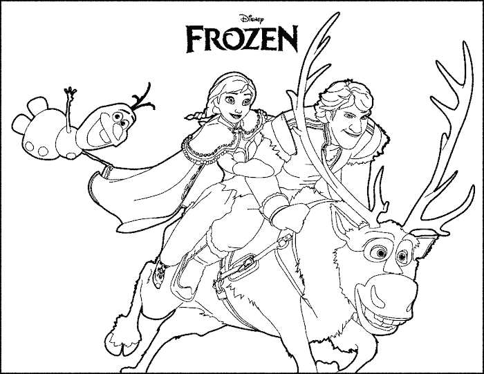 gambar mewarnai animasi frozen