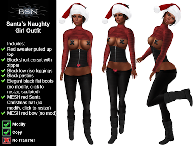 BSN Santa's Naughty Girl Outfit