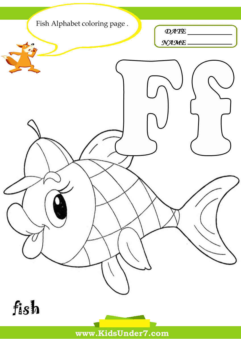 Kids Under 7: Letter F Worksheets and Coloring Pages