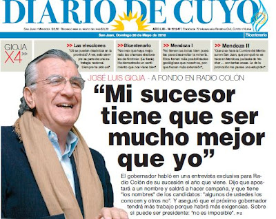 Ver la tapa del Diario de Cuyo 