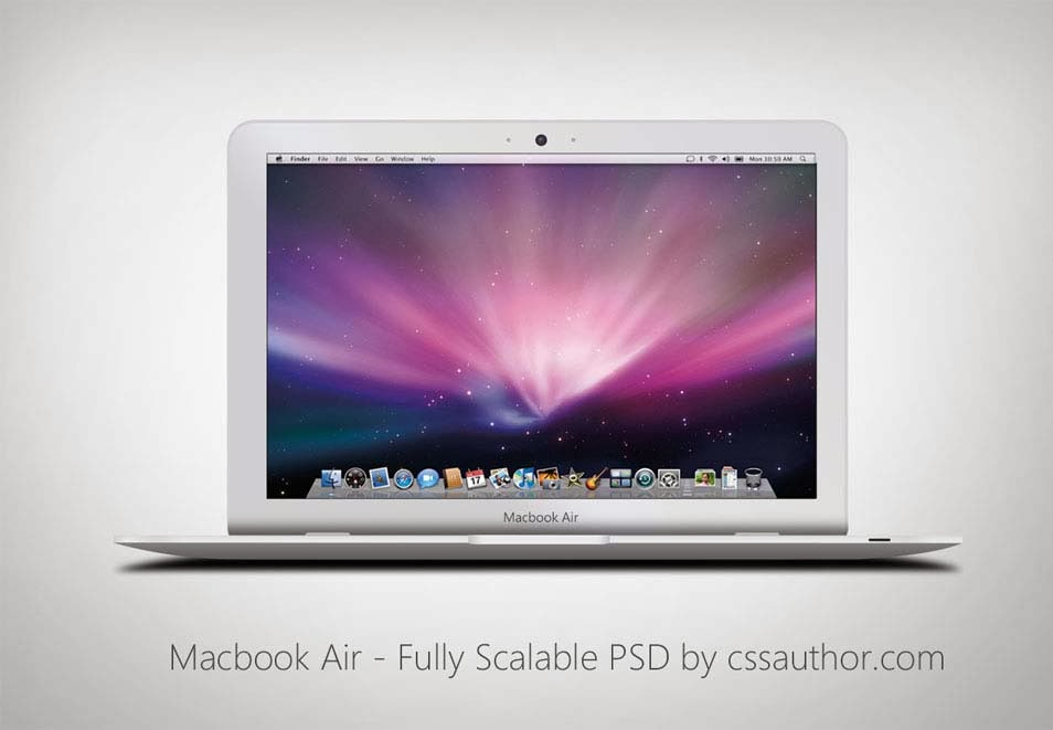 Freebie Macbook Air PSD