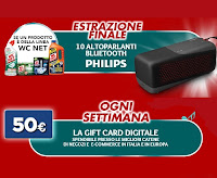 Eroi di Casa concorso "Vivi il tuo pulito" : vinci Card Idea Shopping da 50€ e Altoparlanti Bluetooth Philips