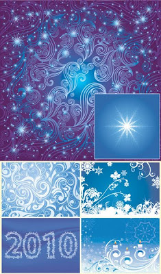 New Year Blue Vector