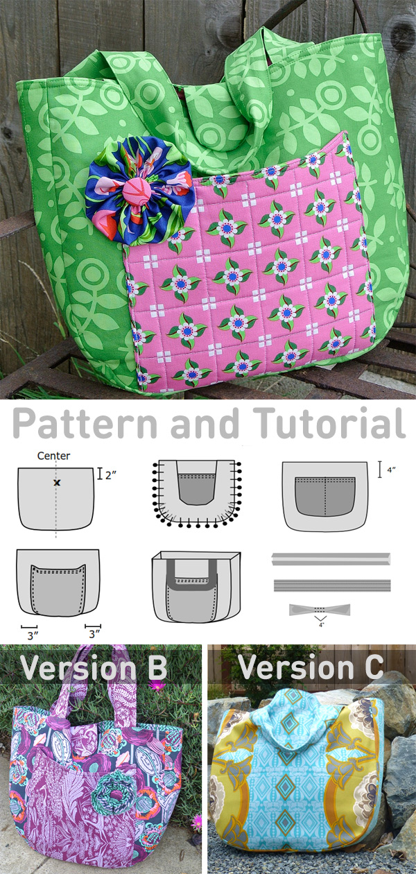 Easy Curves Bag. Free Pattern + Tutorial