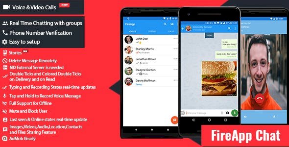 FireApp - Android Chatting App with Groups Inspired by WhatsApp - Responsive Blogger Template