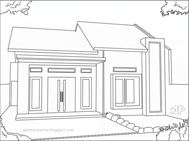  Mewarnai Rumah Belajar Mewarnai Gambar 