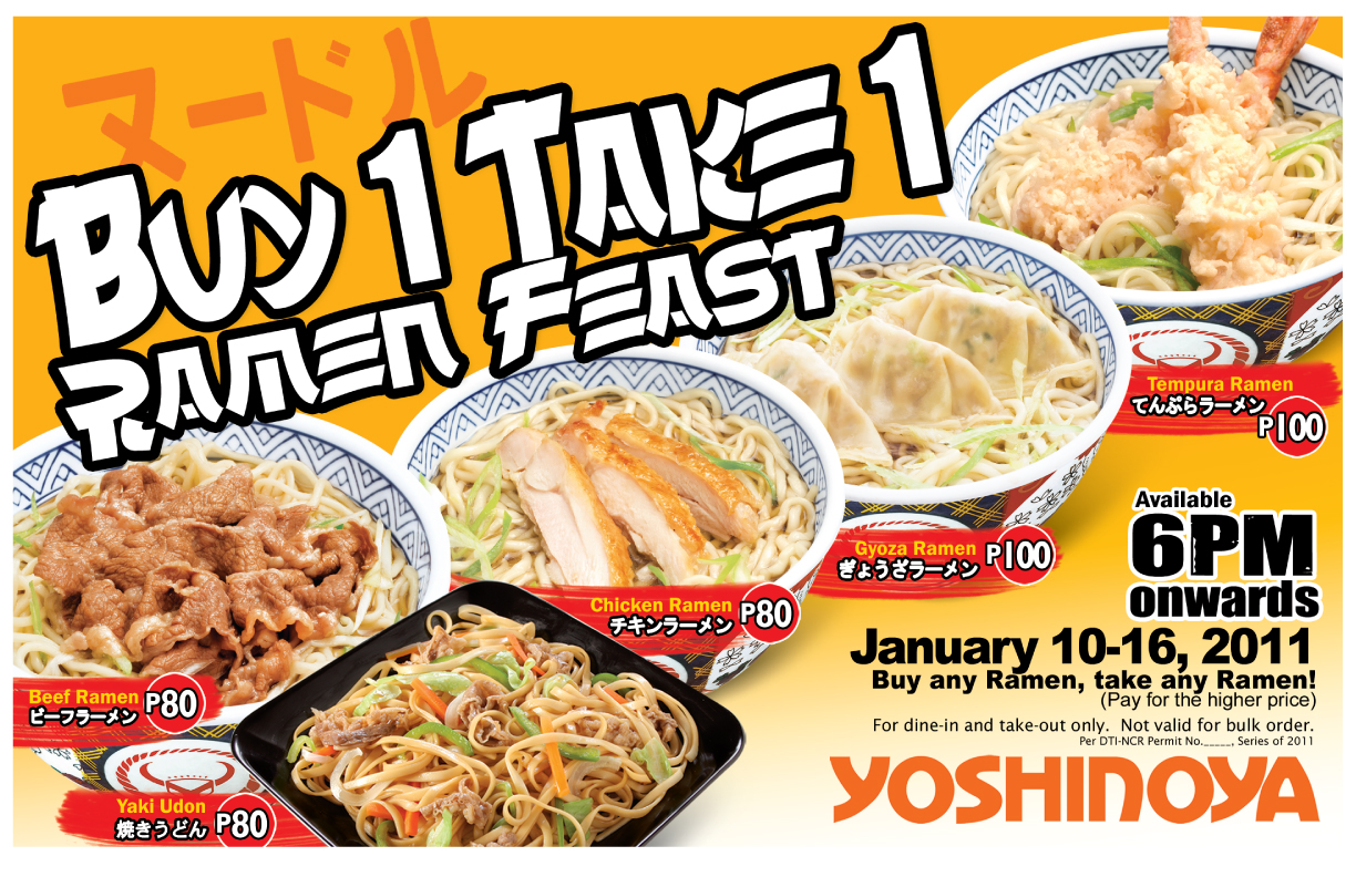 Promo: Yoshinoya's Ramen Buy 1 Take 1!