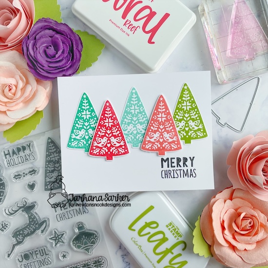 Christmas Card by Farhana Sarker | Scandi Christmas Stamp Set by Newton's Nook Designs