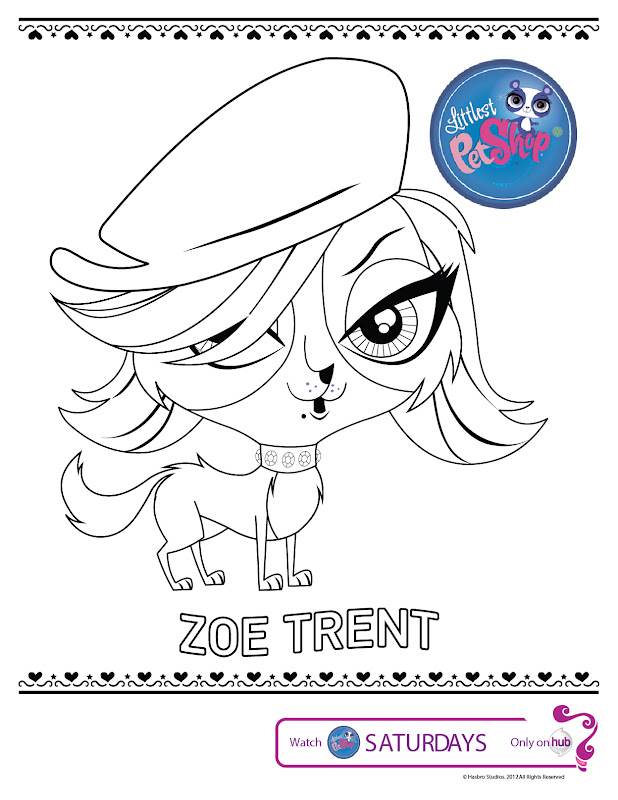 littlest pet shop coloring pages zoe trent littlest pet shop title=