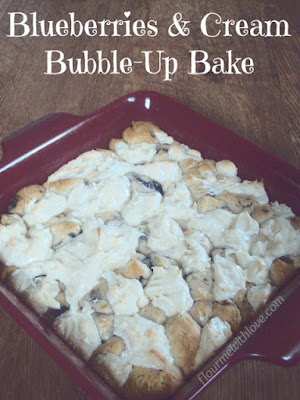 Blueberries & Cream Bubble-Up Bake #warmtraditions