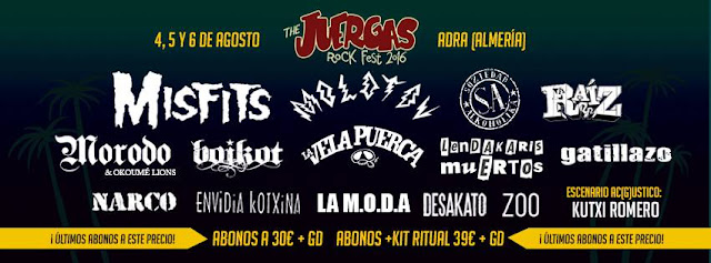 The Juergas Rock 2016, cartel, avance 3