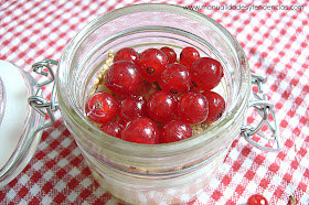 Merienda a base de frutos rojos