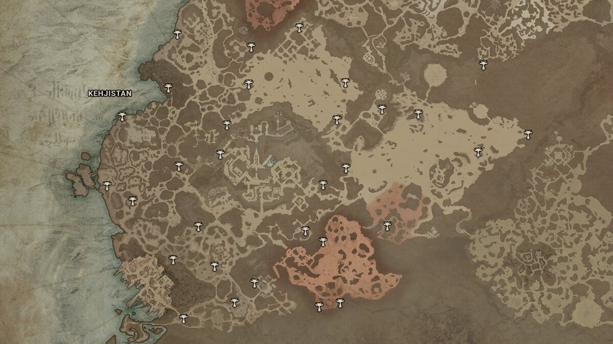 Map with all the altars of Lilith
