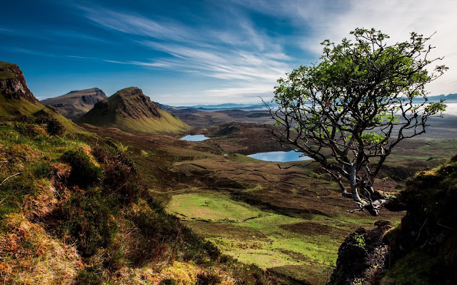 Scotland Trees Mountains Lake