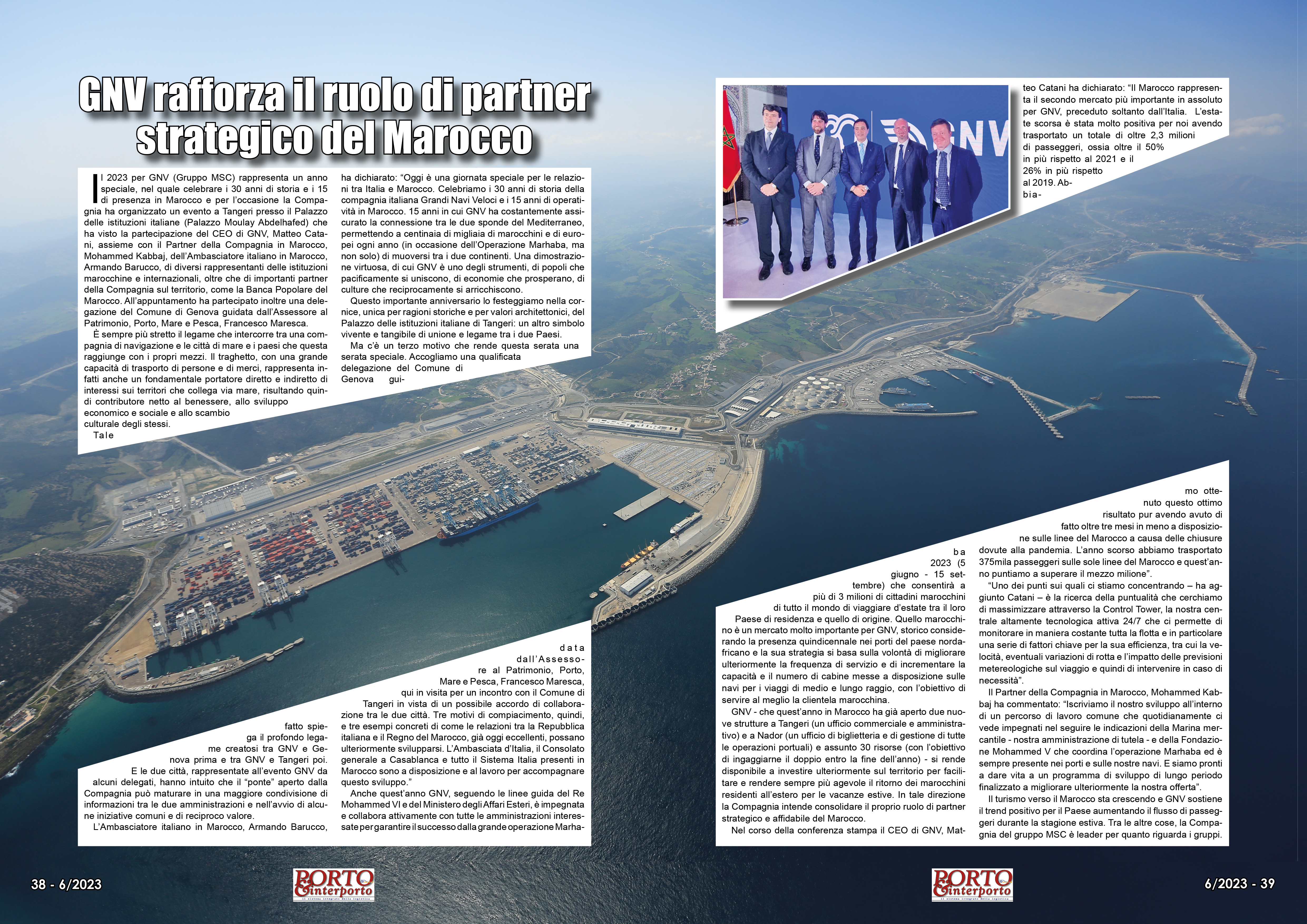 GIUGNO 2023 PAG. 38 - GNV rafforza il ruolo di partner strategico del Marocco