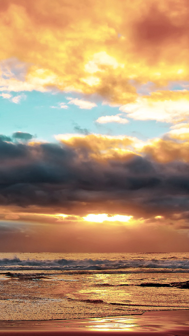  Free  Download  Ocean  Beach Sunset HD  iPhone 5 Wallpapers  