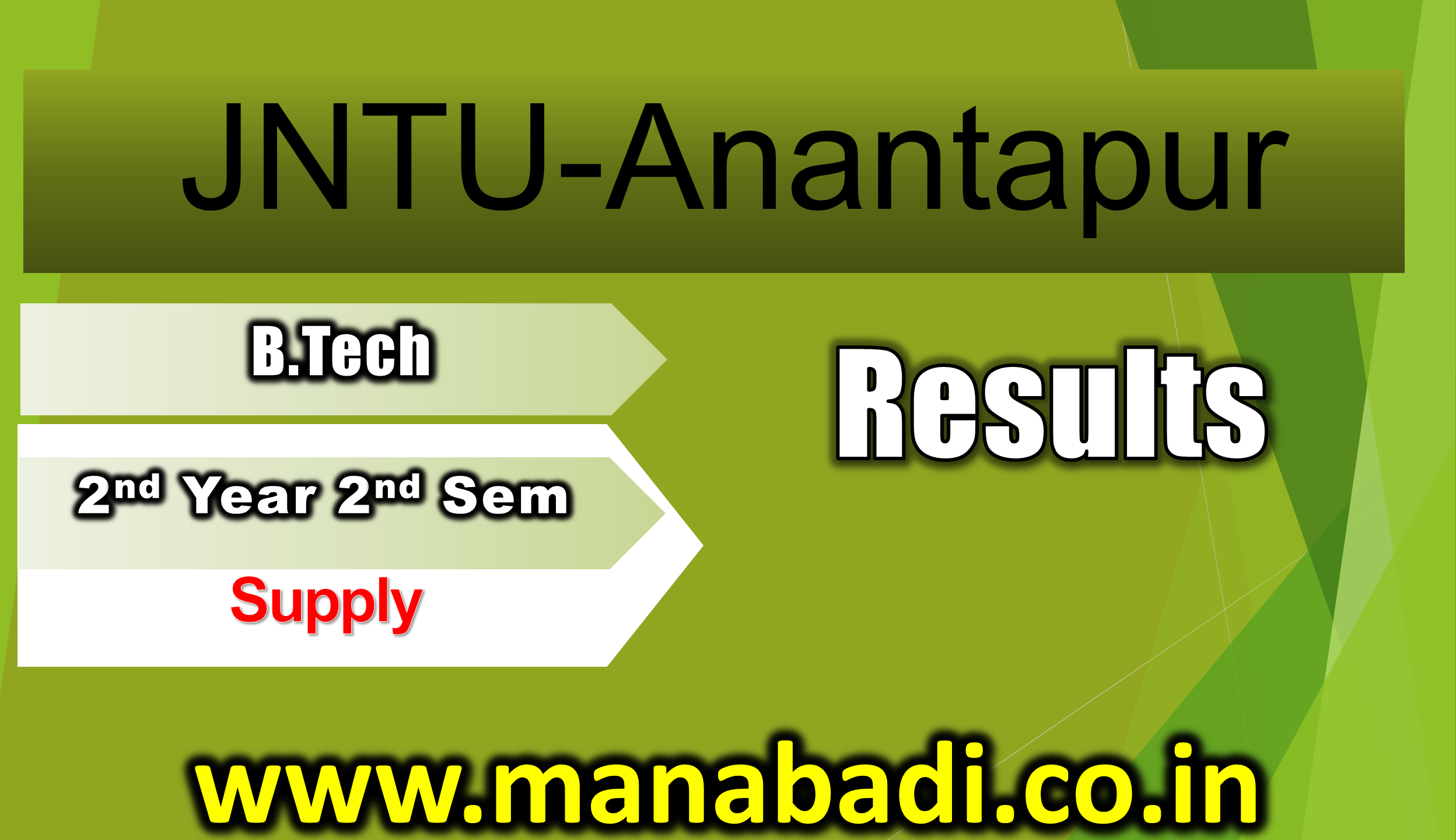 JNTU-Anantapur B.Tech 2nd Year 2nd Sem R19 Supply Dec 2023 Exam Results 