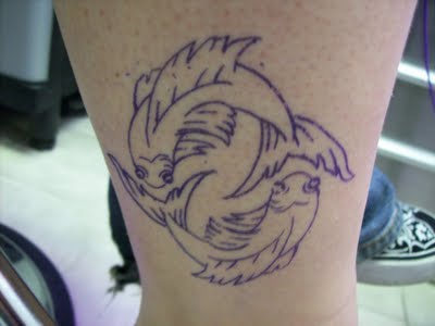 This is Art picture pisces tattoos Designs for foot men