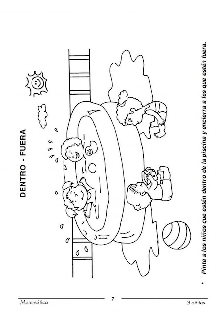 Dentro - Fuera de Lógico Matemático de 3 años