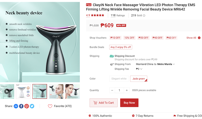 Say Goodbye to Wrinkles with CKeyiN Neck Face Massager