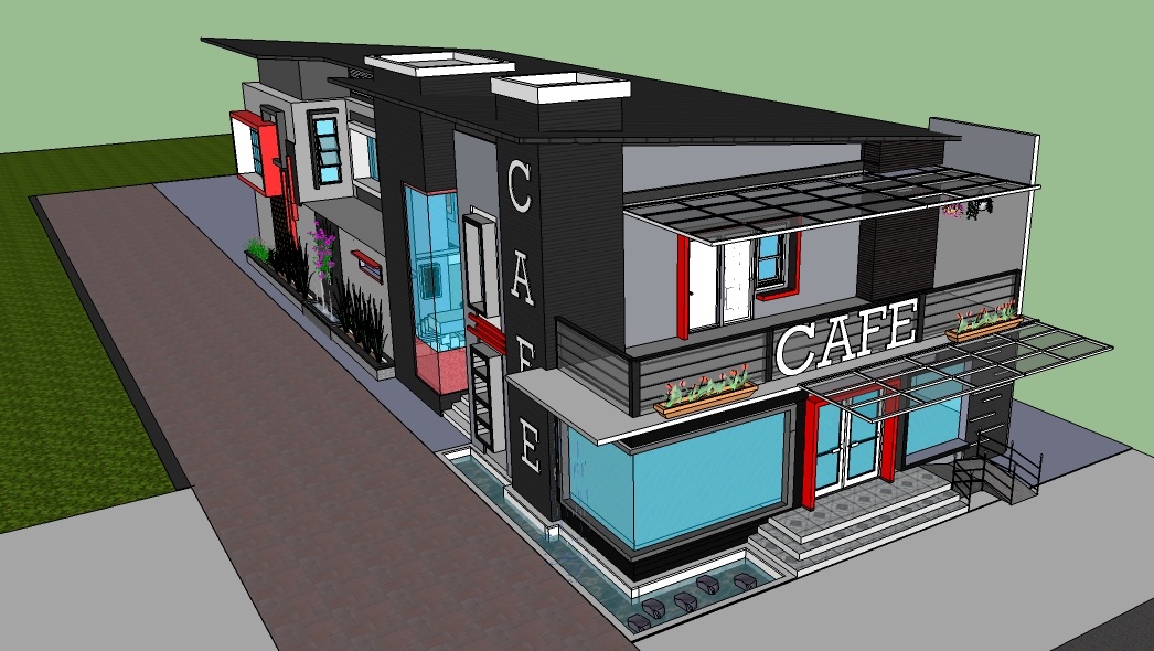 Poenyalya Desain  Rumah  Cafe 