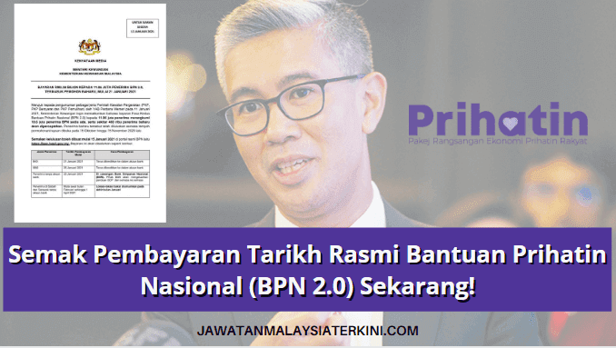 Tarikh Rasmi Pembayaran Bantuan Prihatin Nasional Bpn 2 0 Kenyataan Media Rasmi Yb Tengku Zafrul Menteri Kewangan Negara Semak Sekarang Jawatan Malaysia Terkini