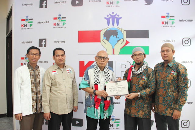 Usai Gelar Tabligh Akbar Bersama UAS, KNRP Sumut Salurkan Donasi untuk Palestina