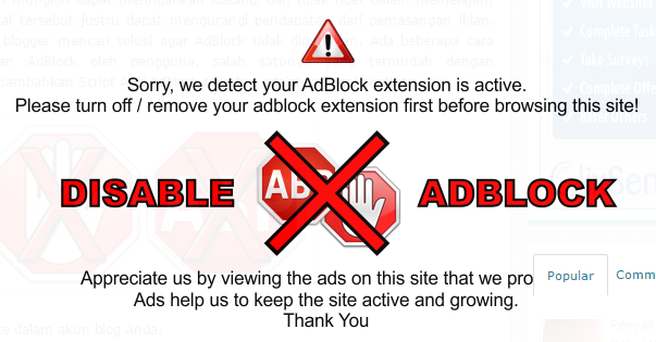 Cara Terbaik Melawan dan Menyikapi AdBlock